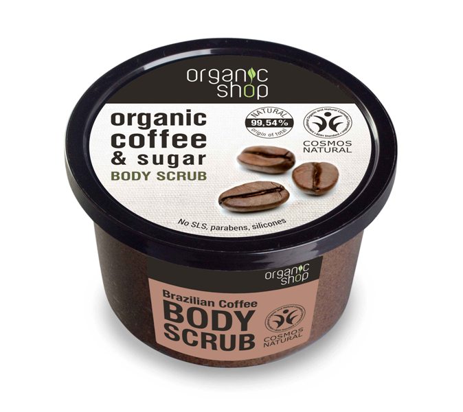 Organic Shop Organic Coffee & Sugar Body Scrub Organic Shop Body Scrub Brazilian Coffee