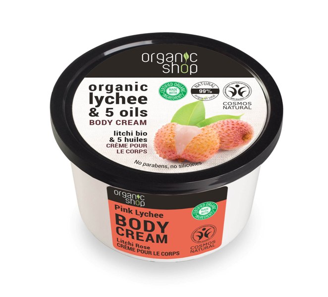 Organic Shop Organic Lychee & 5 Oils Body Cream Organic Shop Body Cream Pink Lychee